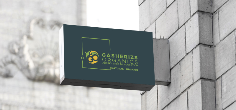 Gasherizs Organics - Brand Identity - Signage - Singwa Enterprises INC